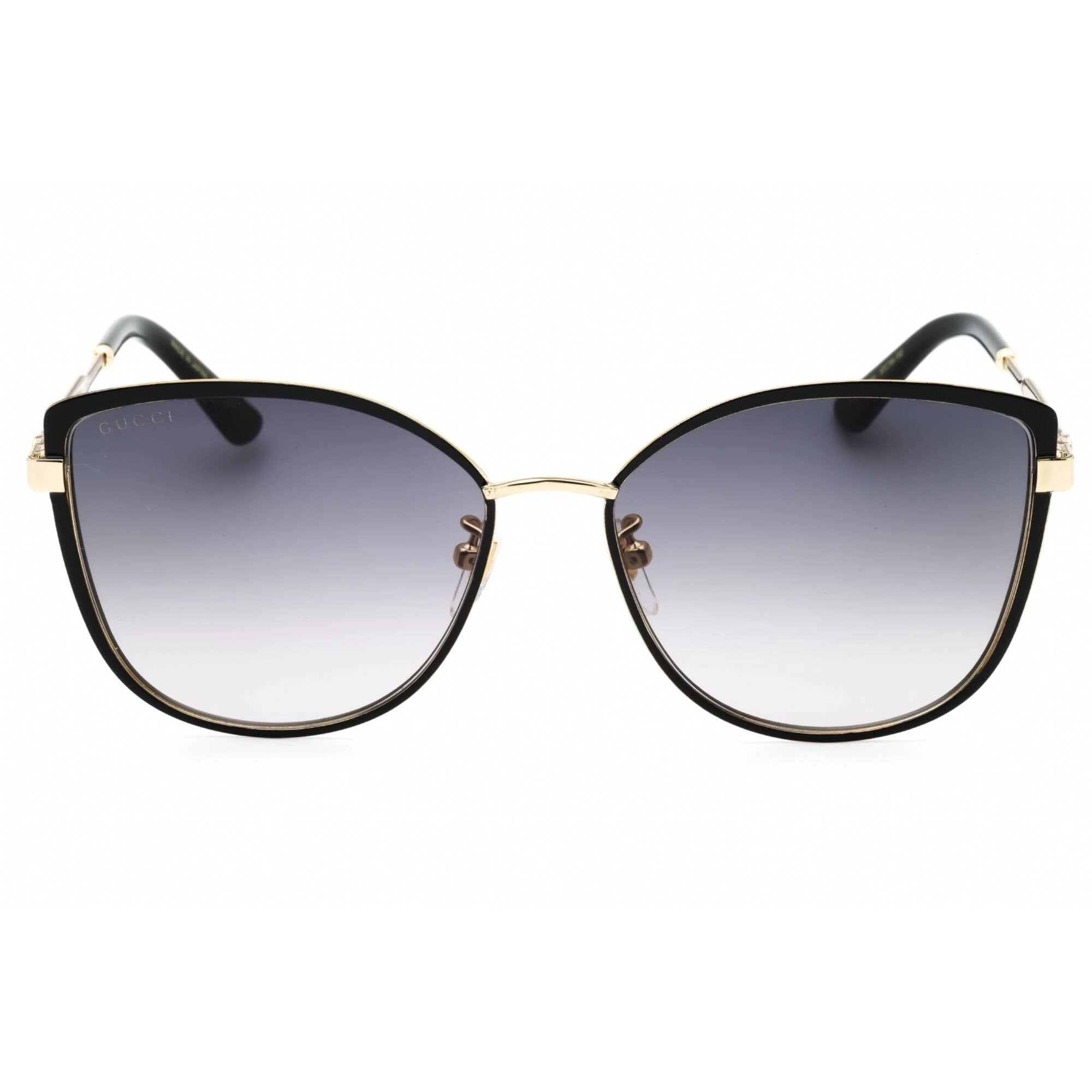 Gucci Women's Sunglasses - Black Metal Cat Eye Frame Grey Gradient Lens | GG0589SK 001