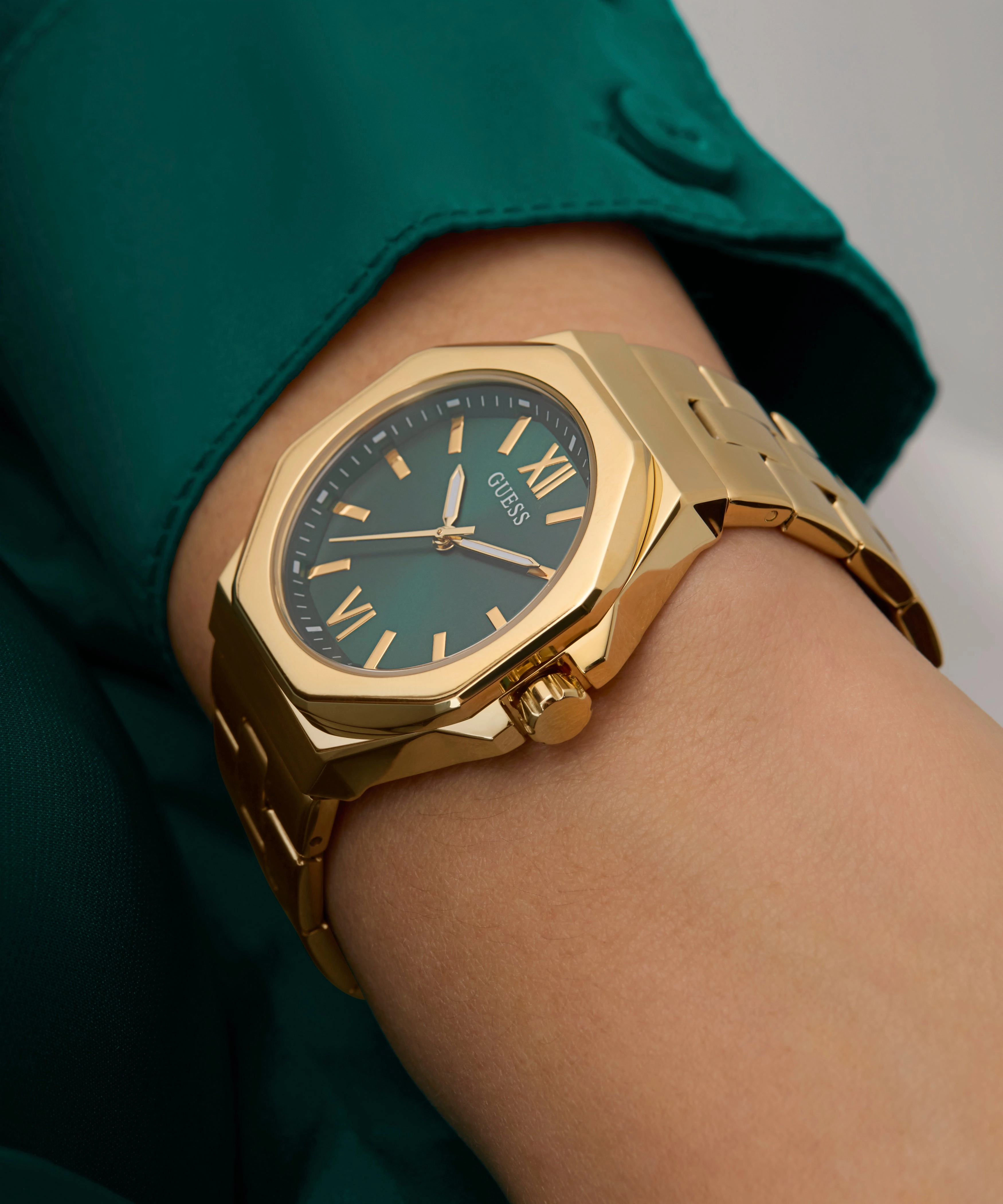 GUESS Ladies Gold Tone Analog Watch