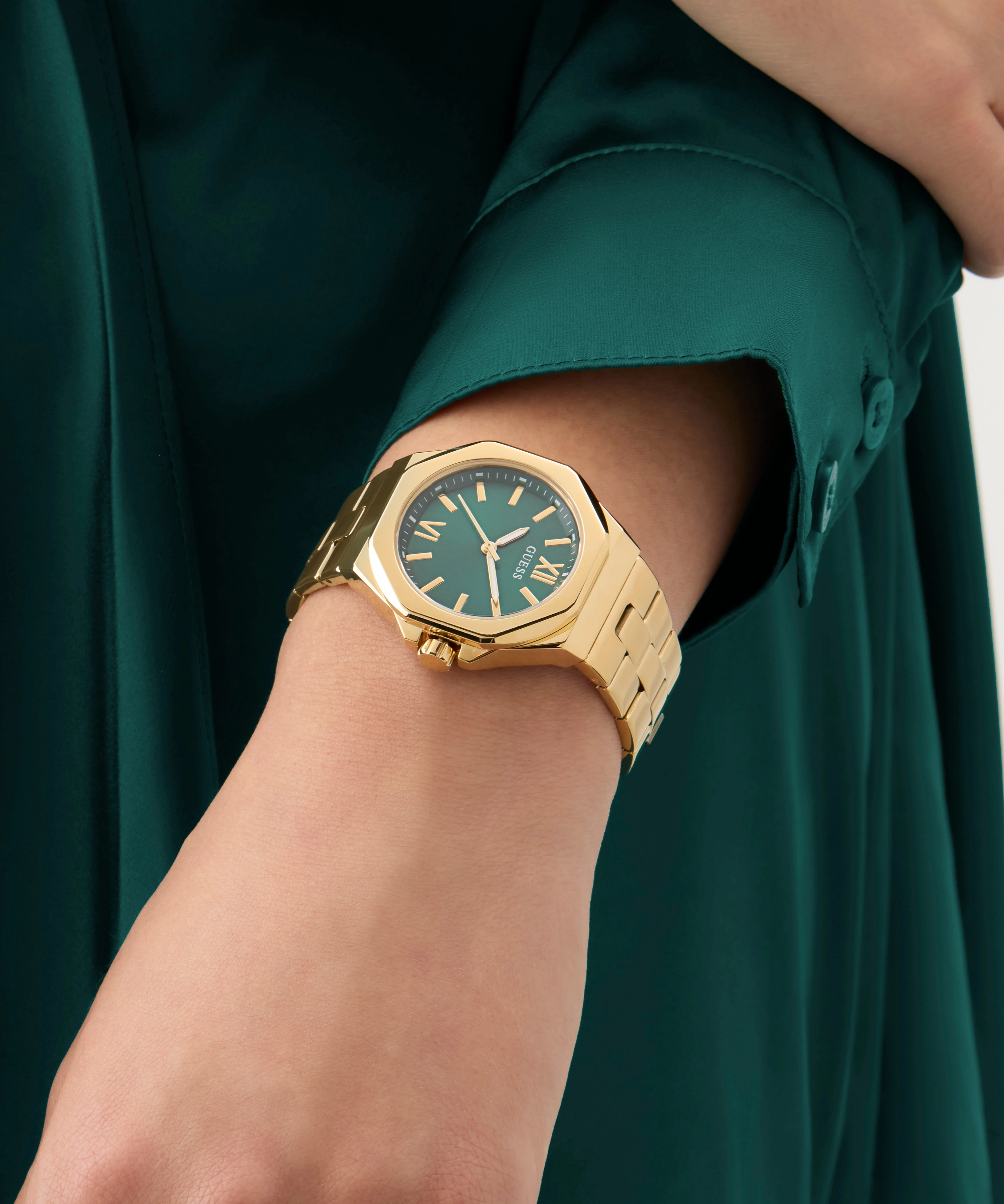 GUESS Ladies Gold Tone Analog Watch
