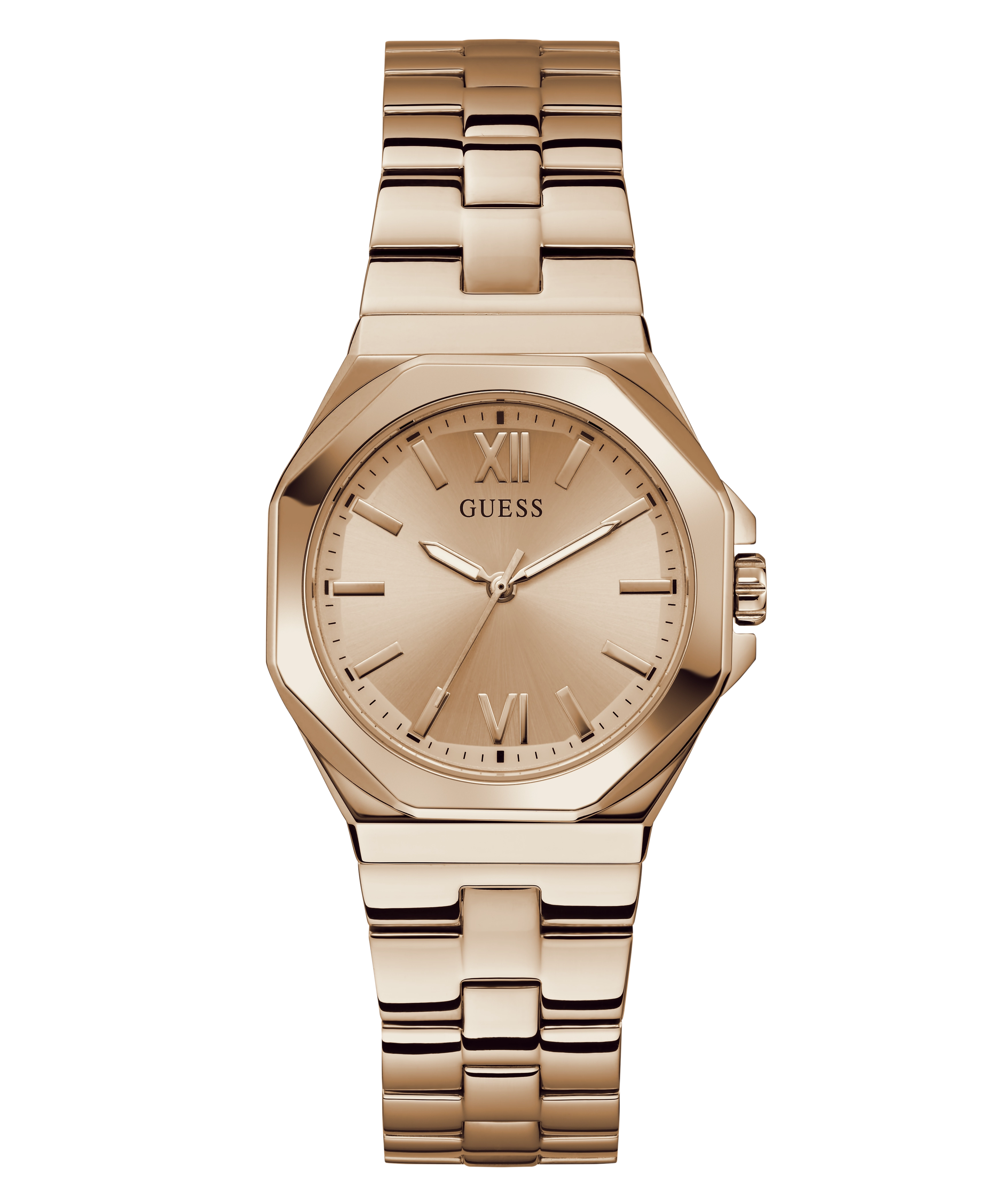 GUESS Ladies Rose Gold Tone Analog Watch