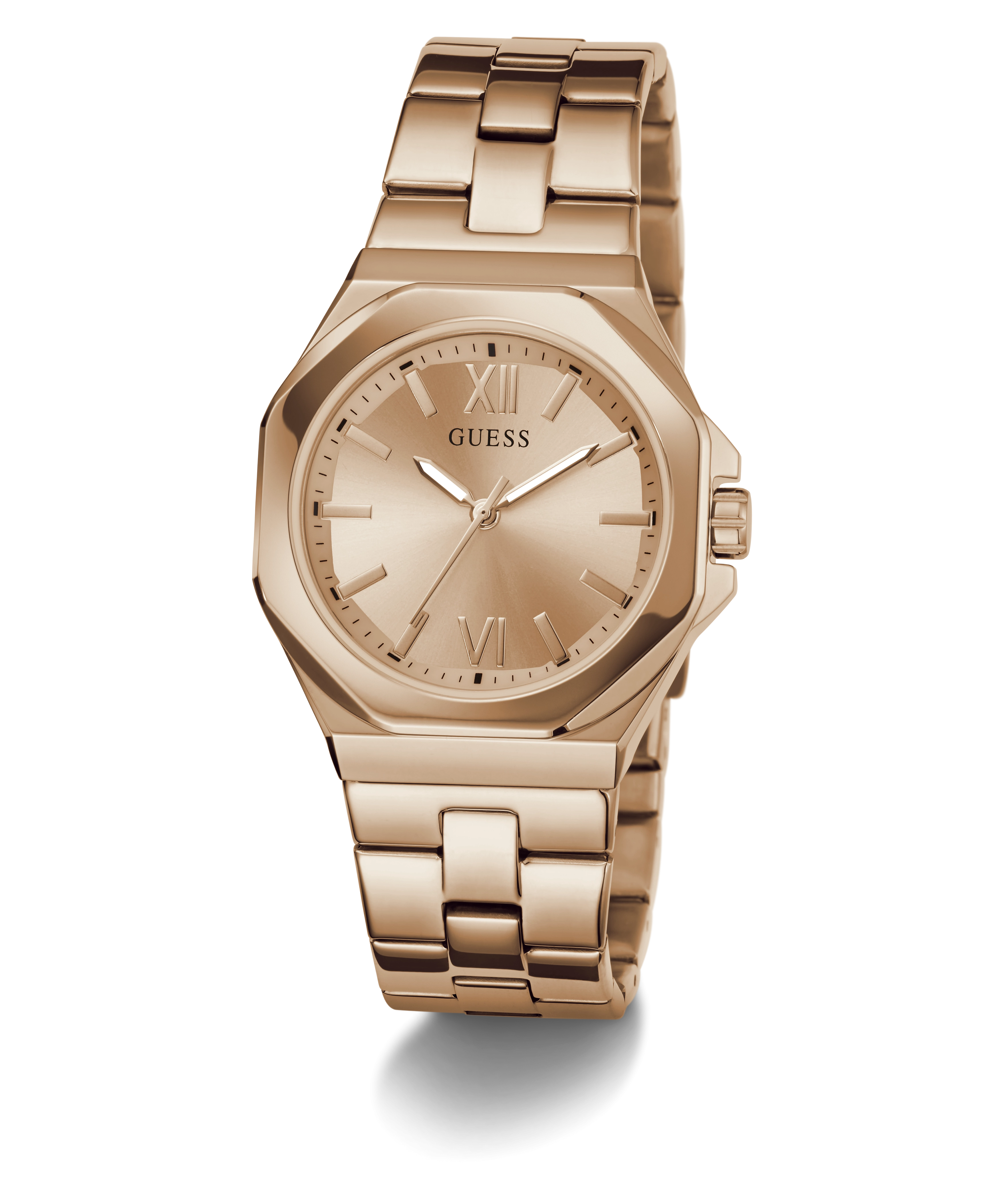 GUESS Ladies Rose Gold Tone Analog Watch
