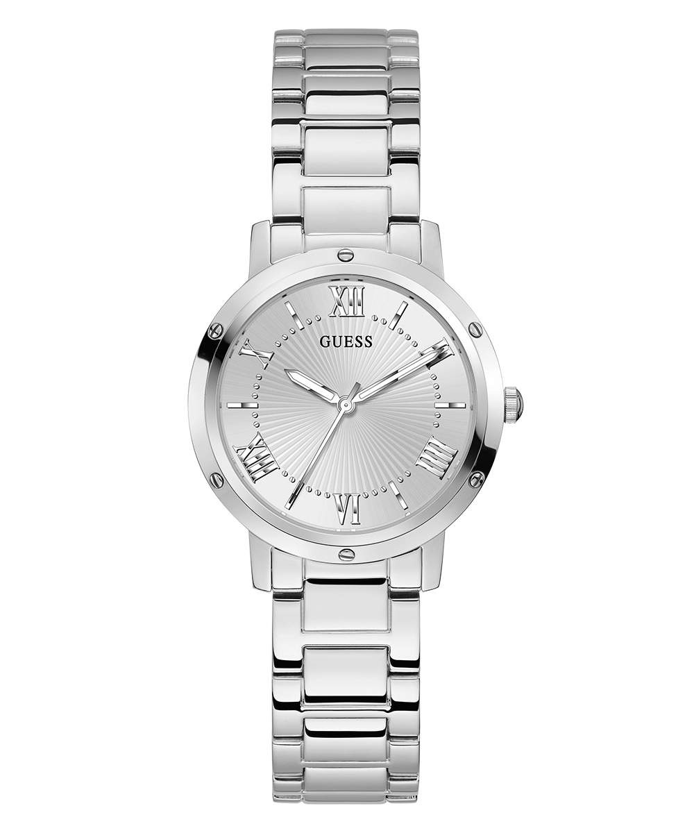 GUESS Ladies Silver Tone Analog Watch