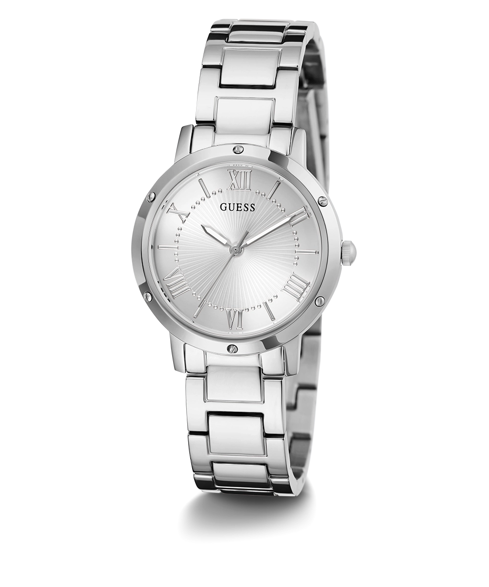 GUESS Ladies Silver Tone Analog Watch