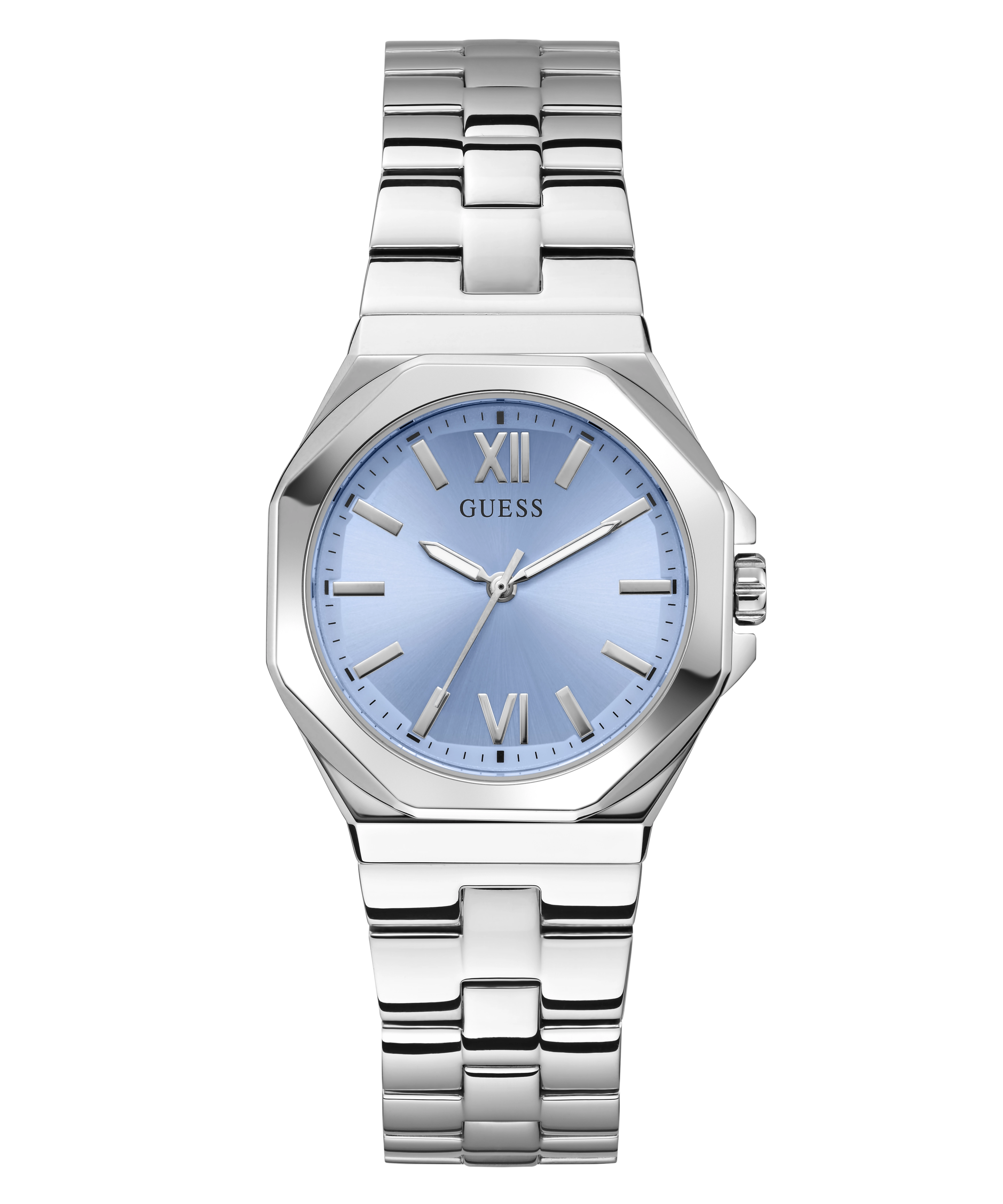 GUESS Ladies Silver Tone Analog Watch