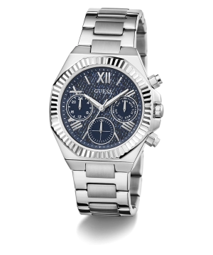 GUESS Ladies Silver Tone Multi-function Watch