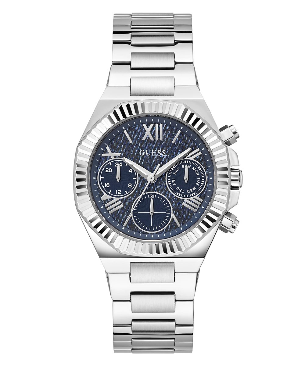 GUESS Ladies Silver Tone Multi-function Watch