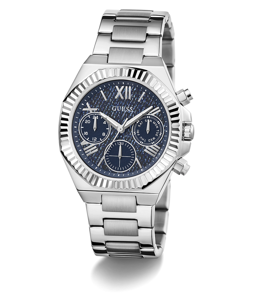 GUESS Ladies Silver Tone Multi-function Watch