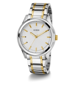GUESS Mens 2-Tone Silver Analog Watch