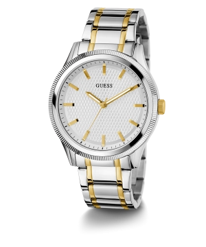 GUESS Mens 2-Tone Silver Analog Watch