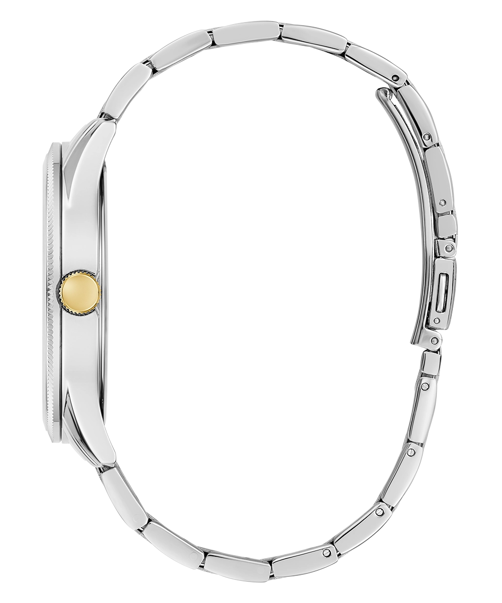 GUESS Mens 2-Tone Silver Analog Watch