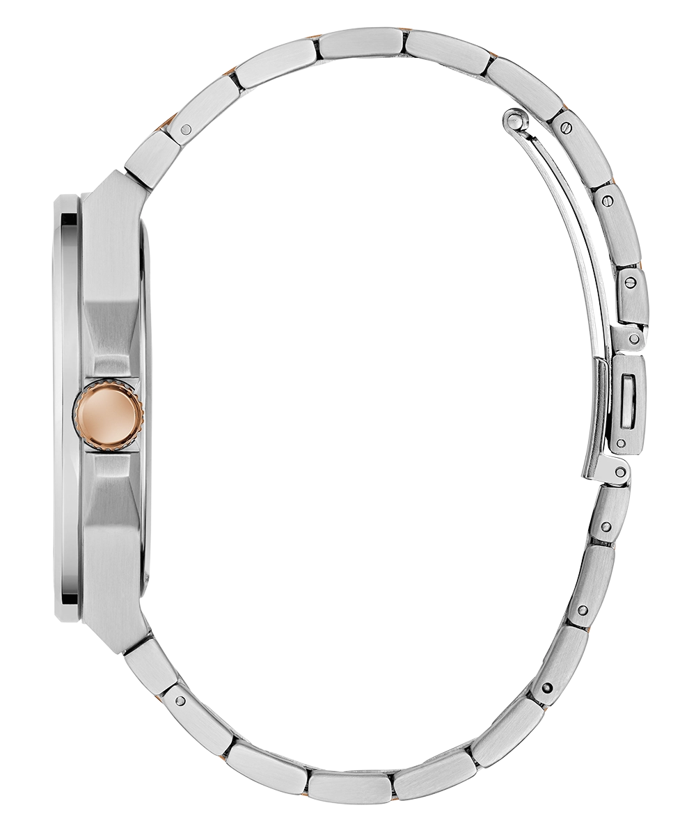 GUESS Mens 2-Tone Silver Tone Analog Watch