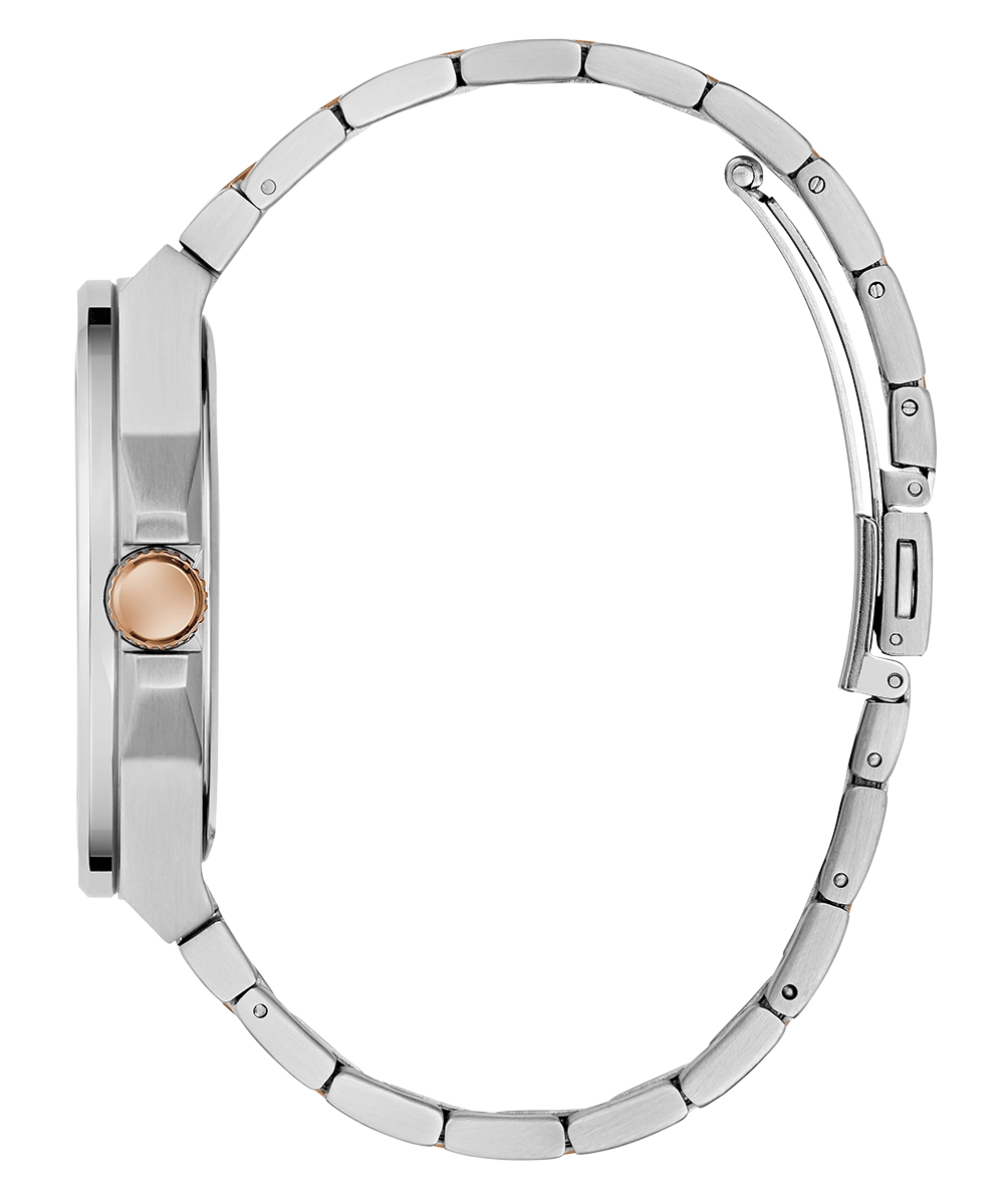 GUESS Mens 2-Tone Silver Tone Analog Watch