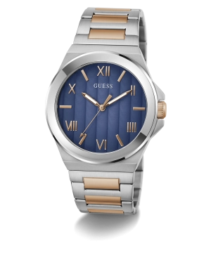 GUESS Mens 2-Tone Silver Tone Analog Watch