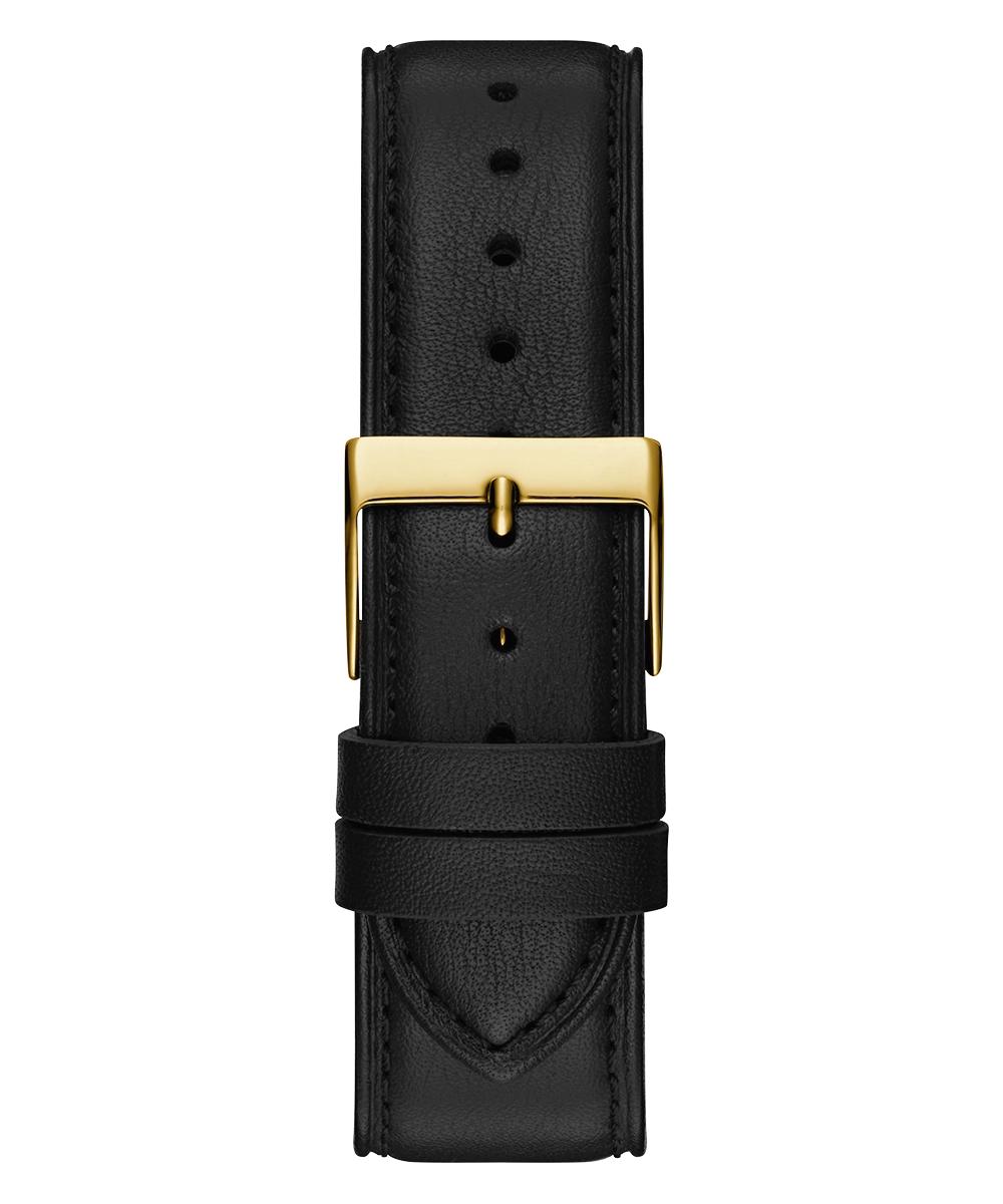 GUESS Mens Black Gold Tone Analog Watch