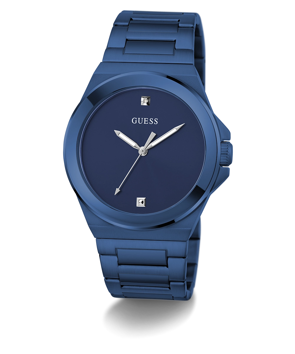GUESS Mens Blue Analog Watch