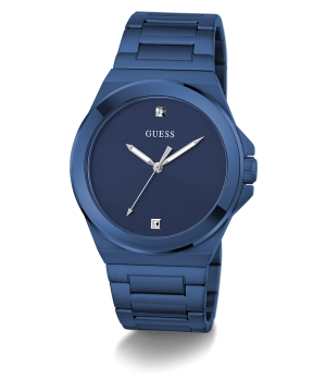 GUESS Mens Blue Analog Watch