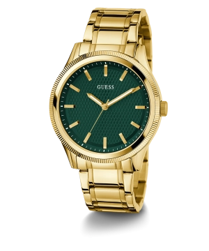 GUESS Mens Gold Tone Analog Watch