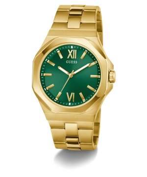 GUESS Mens Gold Tone Analog Watch