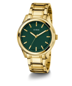 GUESS Mens Gold Tone Analog Watch