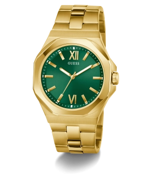 GUESS Mens Gold Tone Analog Watch