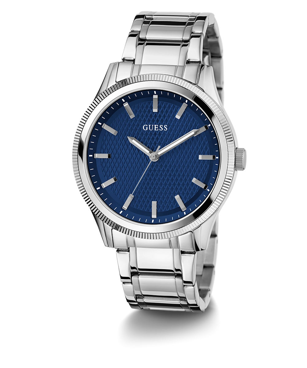GUESS Mens Silver Analog Watch
