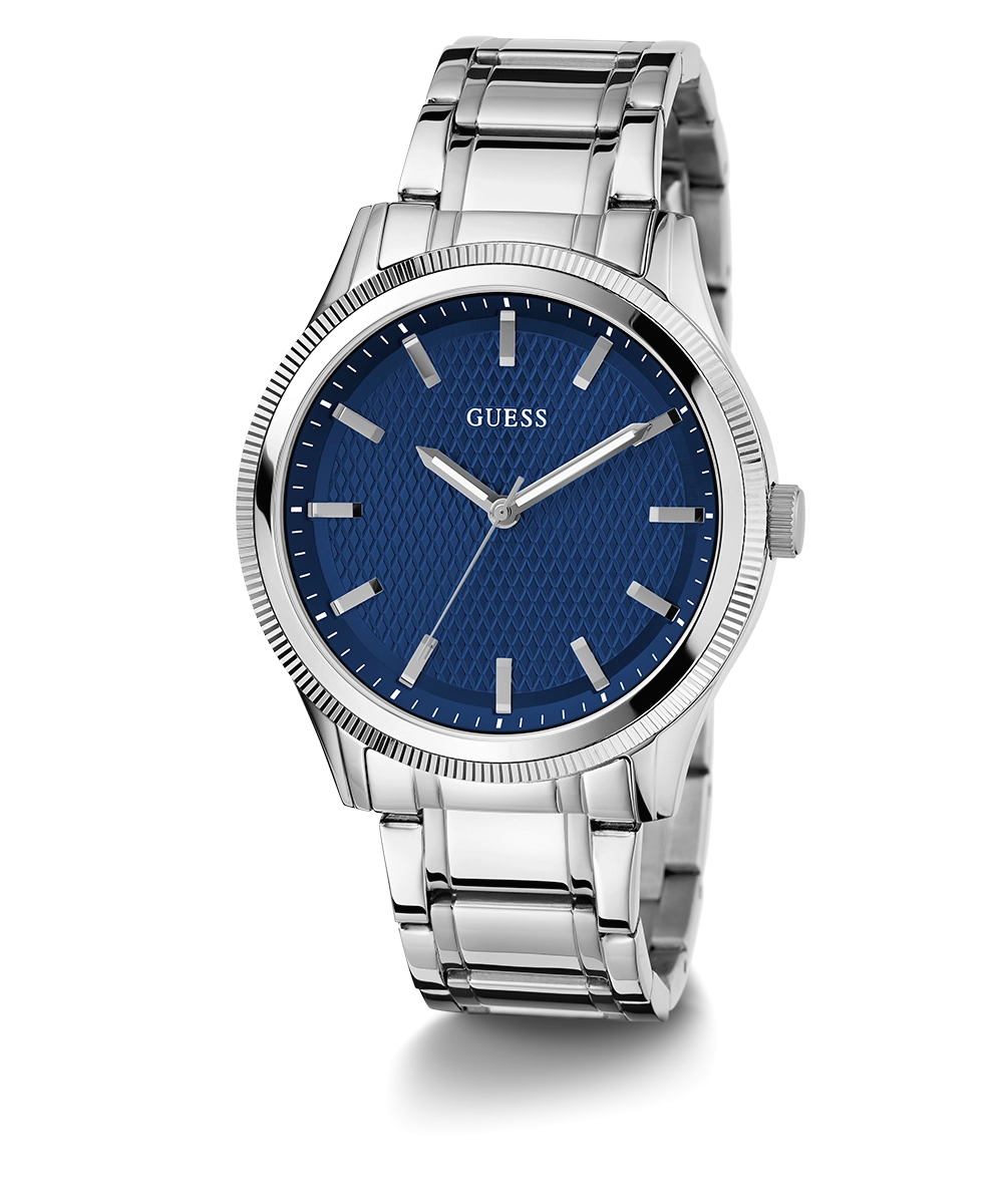 GUESS Mens Silver Analog Watch