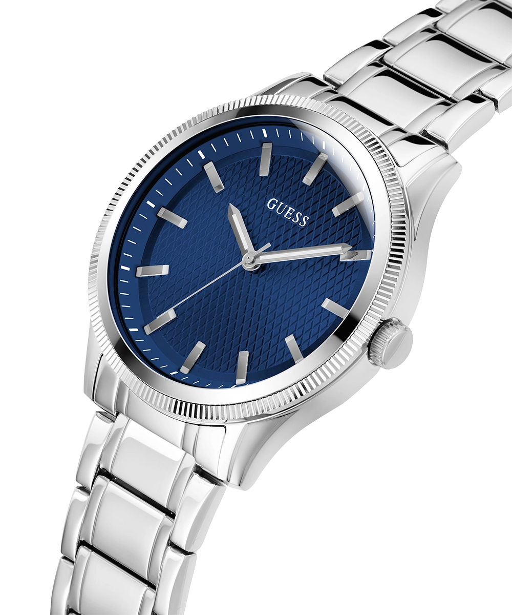 GUESS Mens Silver Analog Watch