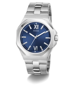 GUESS Mens Silver Tone Analog Watch