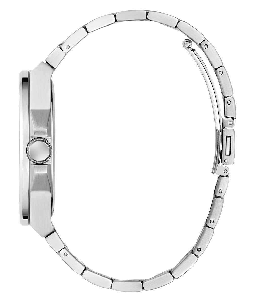 GUESS Mens Silver Tone Analog Watch