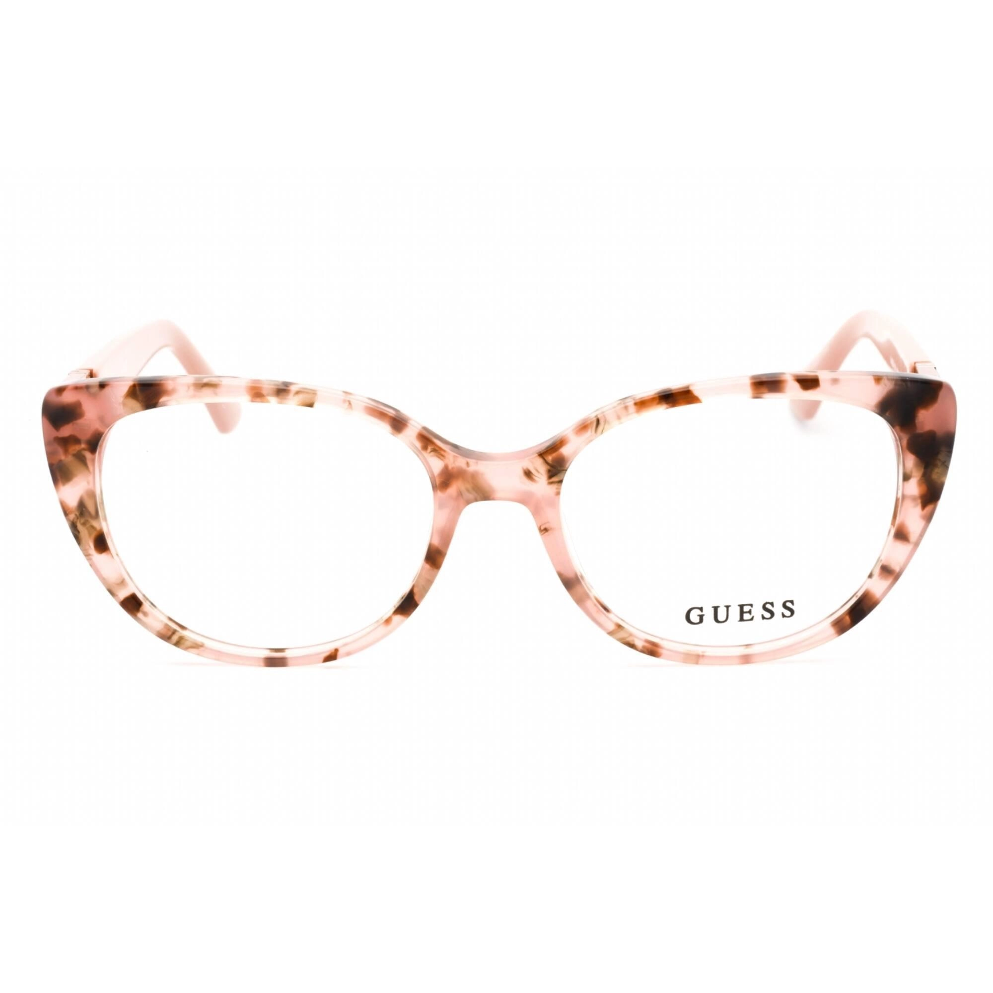 Guess Women's Eyeglasses - Clear Demo Lens Pink Tortoise Cat Eye Frame | GU2908 074