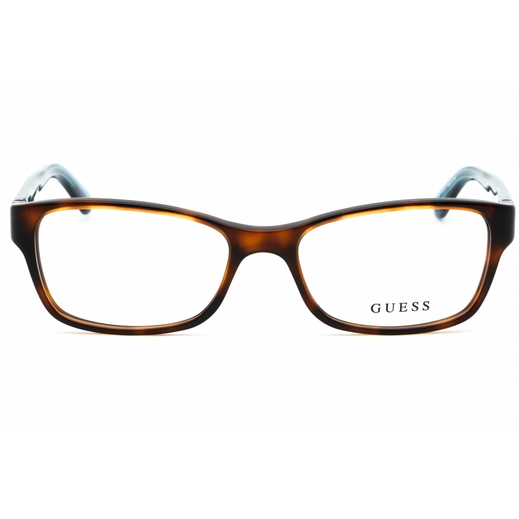 Guess Women's Eyeglasses - Dark Havana/Clear Acetate Cat Eye Full Rim | GU2591 052
