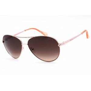 Guess Women's Sunglasses - Shiny Rose Gold Metal Full Rim Frame | GU7470 28F