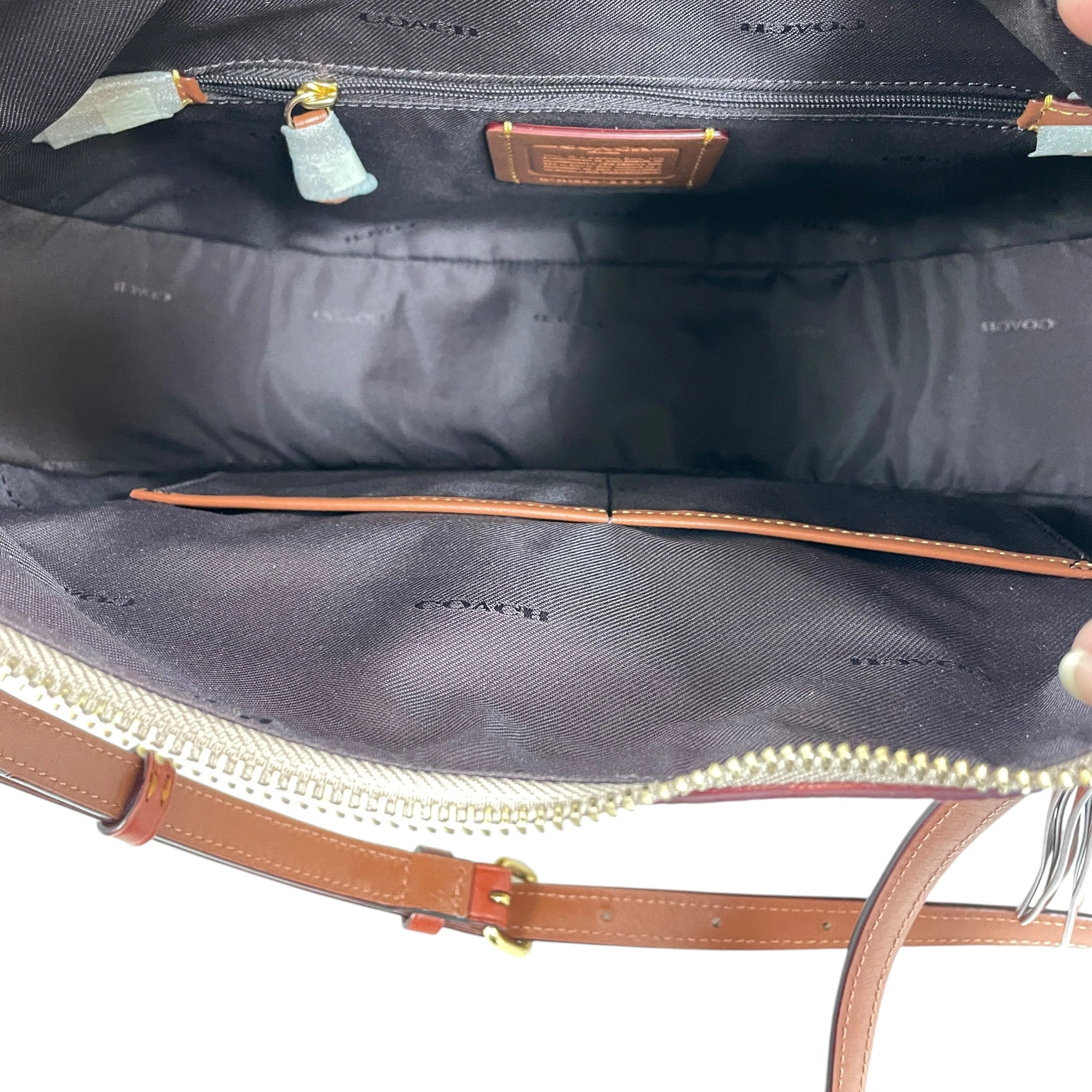 Handbag Designer By Coach In Brown, Size:Large
