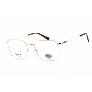 Harley Davidson Unisex Eyeglasses - Full Rim Square Pale Gold Metal Frame | HD9019 032