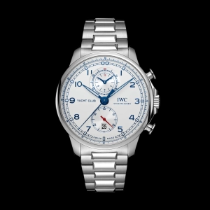 IWC Portugieser Yacht Club Chronograph Watch, 44.6mm White Dial, IW390702