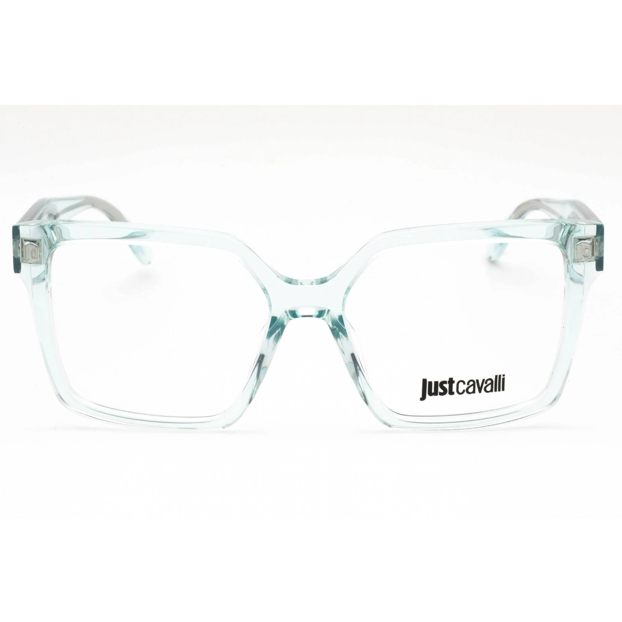 Just Cavalli Women's Eyeglasses - Shiny Transparent Green Square Frame | VJC006 0M40