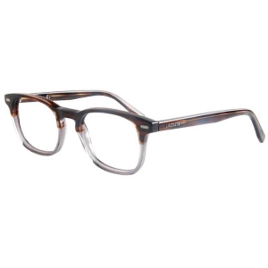 Lacoste Unisex Eyeglasses - Brown/Grey Full Rim Square Frame | LACOSTE L2832 210