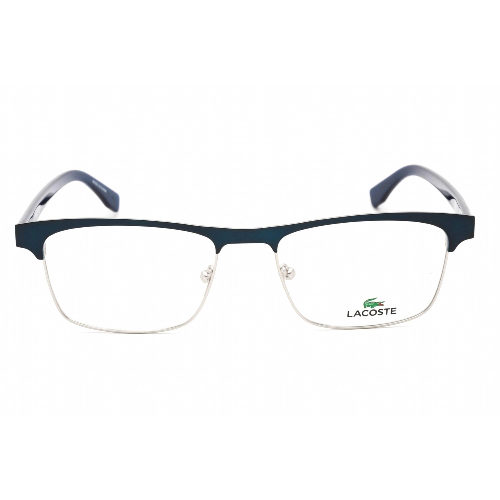 Lacoste Unisex Eyeglasses - Matte Blue Rectangular Shape Frame Clear Lens | L2198 424