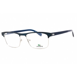 Lacoste Unisex Eyeglasses - Matte Blue Rectangular Shape Frame Clear Lens | L2198 424