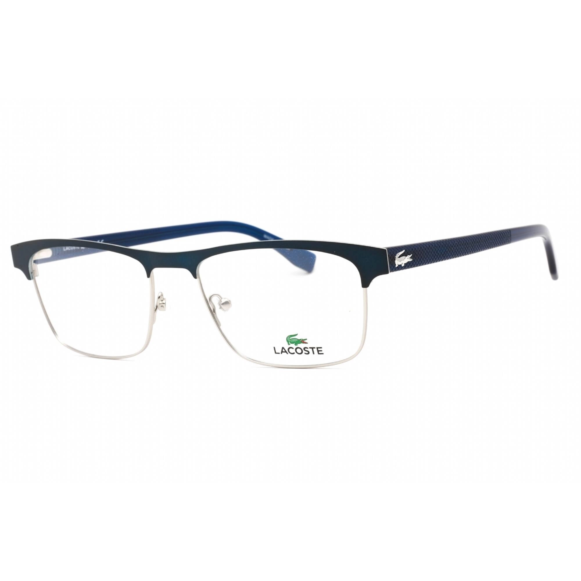 Lacoste Unisex Eyeglasses - Matte Blue Rectangular Shape Frame Clear Lens | L2198 424