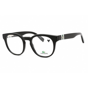Lacoste Women's Eyeglasses - Black Round Full Rim Frame Clear Demo Lens | L2904 001