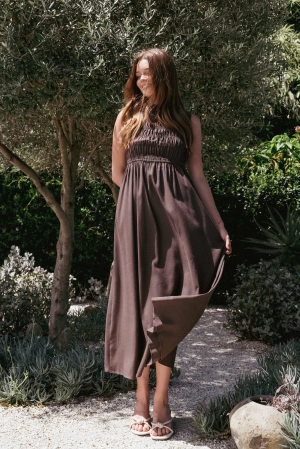 Lanna Maxi Dress - Chocolate