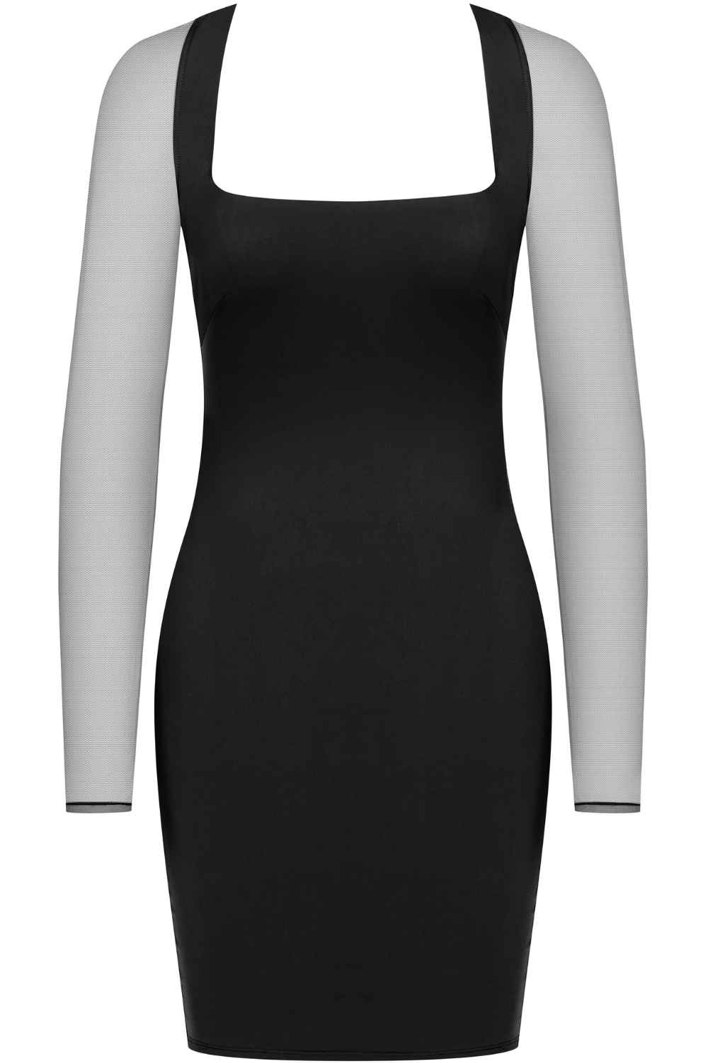 Le Vestiaire Stretch Jersey & Mesh Mini Dress