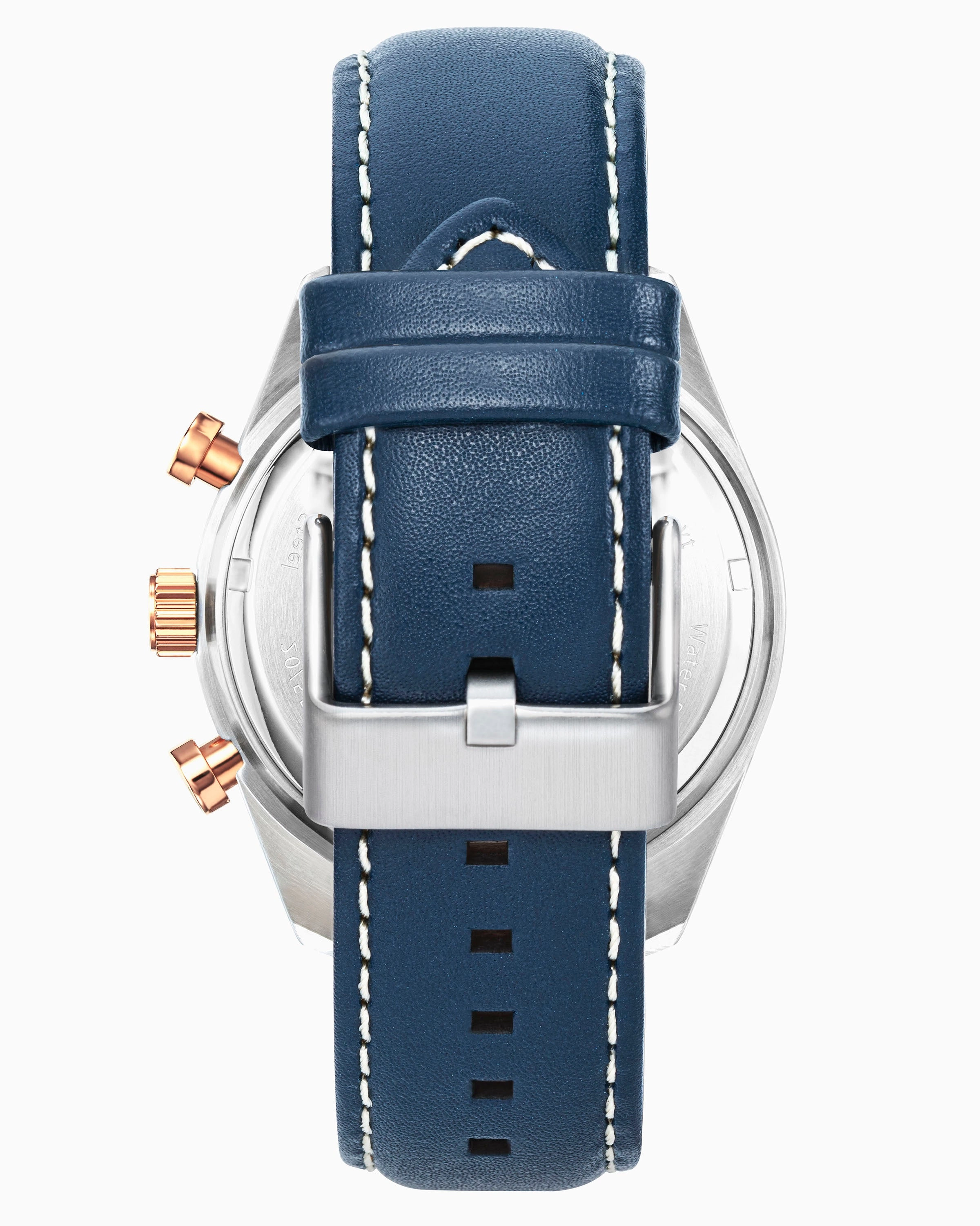 Lloyd™ | 42mm, Leather/Blue/Silver/Rose Gold