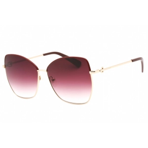 Longchamp Women's Sunglasses - Burgundy Lens Gold Cat Eye Metal Frame | LO156SL 722
