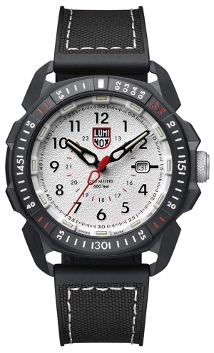 Luminox ICE-SAR Arctic CARBONOX White Dial Black Rubber Strap Date Divers Quartz Mens Watch XL.1007