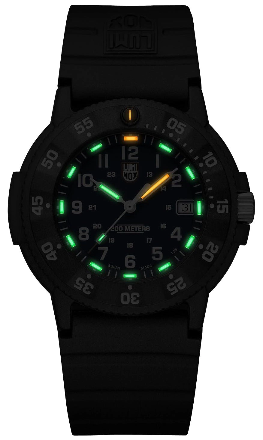Luminox Original Navy SEAL CARBONOX Black Dial Black Rubber Strap Date Divers Quartz Mens Watch XS.3001.EVO.OR
