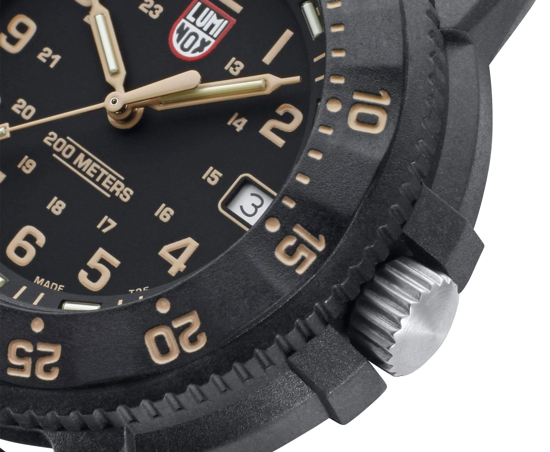 Luminox Original Navy SEAL CARBONOX Black Dial Black Rubber Strap Date Divers Quartz Mens Watch XS.3001.EVO.OR