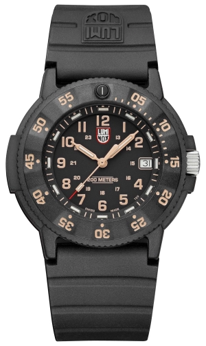 Luminox Original Navy SEAL CARBONOX Black Dial Black Rubber Strap Date Divers Quartz Mens Watch XS.3001.EVO.OR