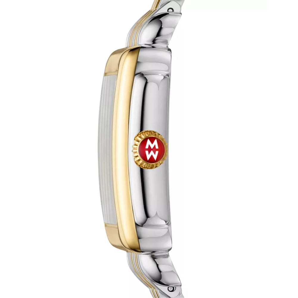 Michele Deco Mid Stainless Diamond Dial Watch